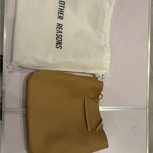 Tan Leather Tote Bag